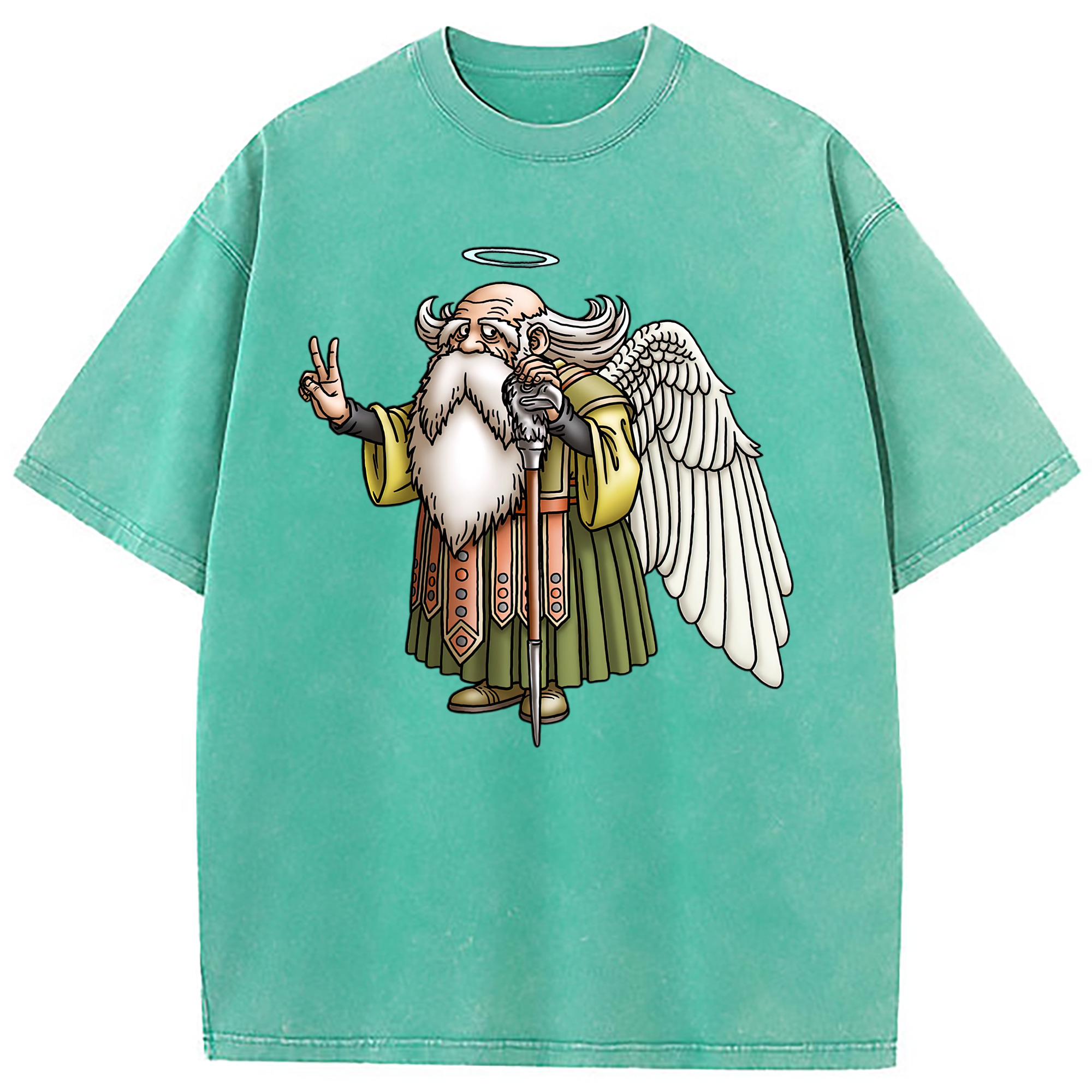 （画像用） ドラゴンクエスト Doragon Kuesuto Dragon Quest 綿100% ヴィンテージ風 半袖Tシャツ（フロントプリント）